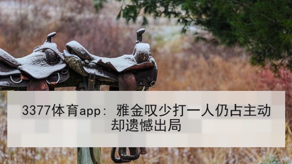 3377体育app: 雅金叹少打一人仍占主动却遗憾出局
