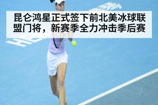 昆仑鸿星正式签下前北美冰球联盟门将，新赛季全力冲击季后赛